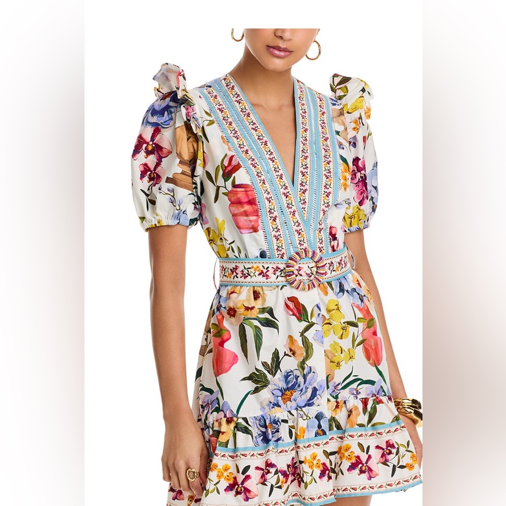 Farm Rio Greek Garden Off White Dress XXS - Bloomingdales Exclusive